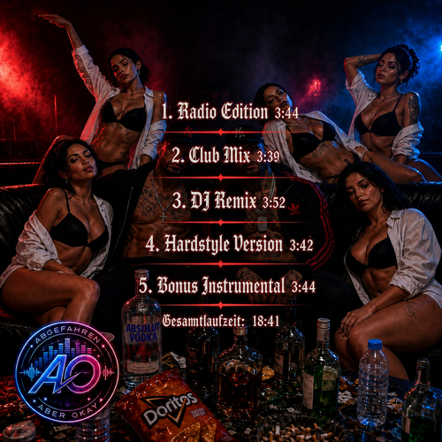 Rückseite und Titelliste: Fotze (Ja), dit fette Teil muss rin da (Jaman) – Exklusive 4-Track-CD