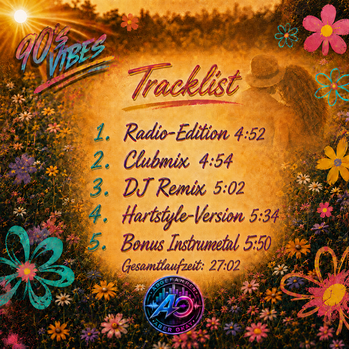 Rückseite und Titelliste: Hart auf hart, fickst du mich? – Exklusive 4-Track-CD